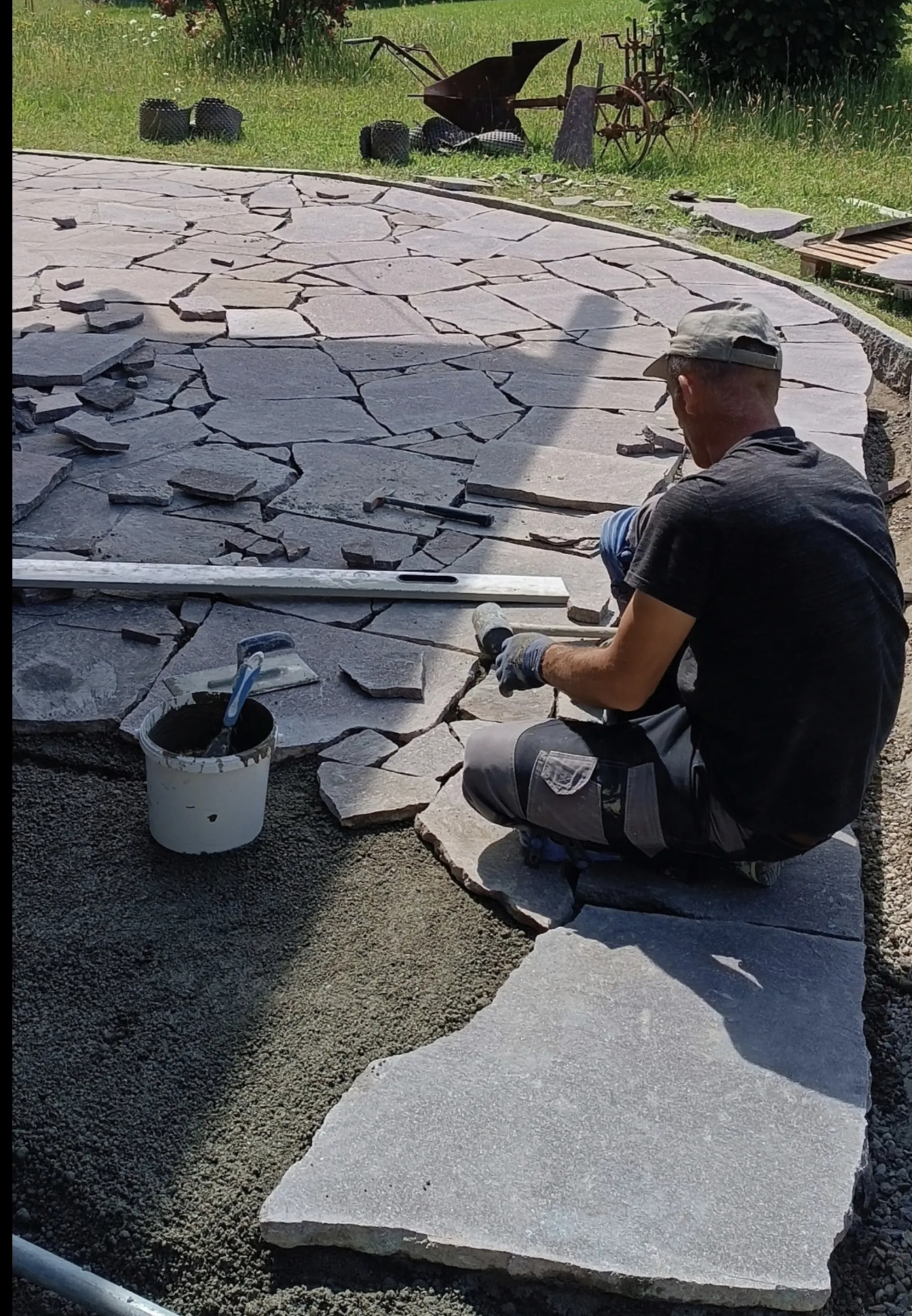 Natursteinpflaster Verlegung